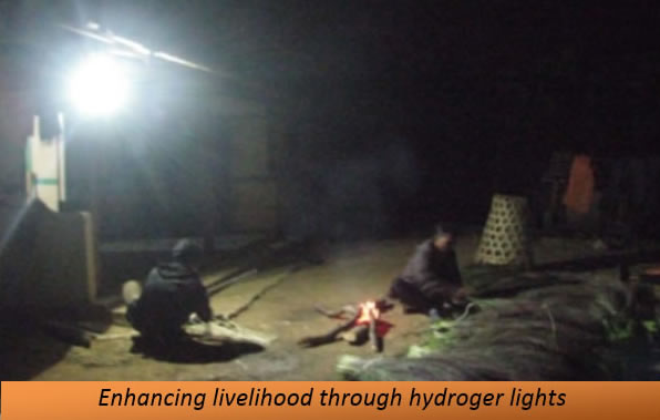 Enhancing livelihood through hydroger lights